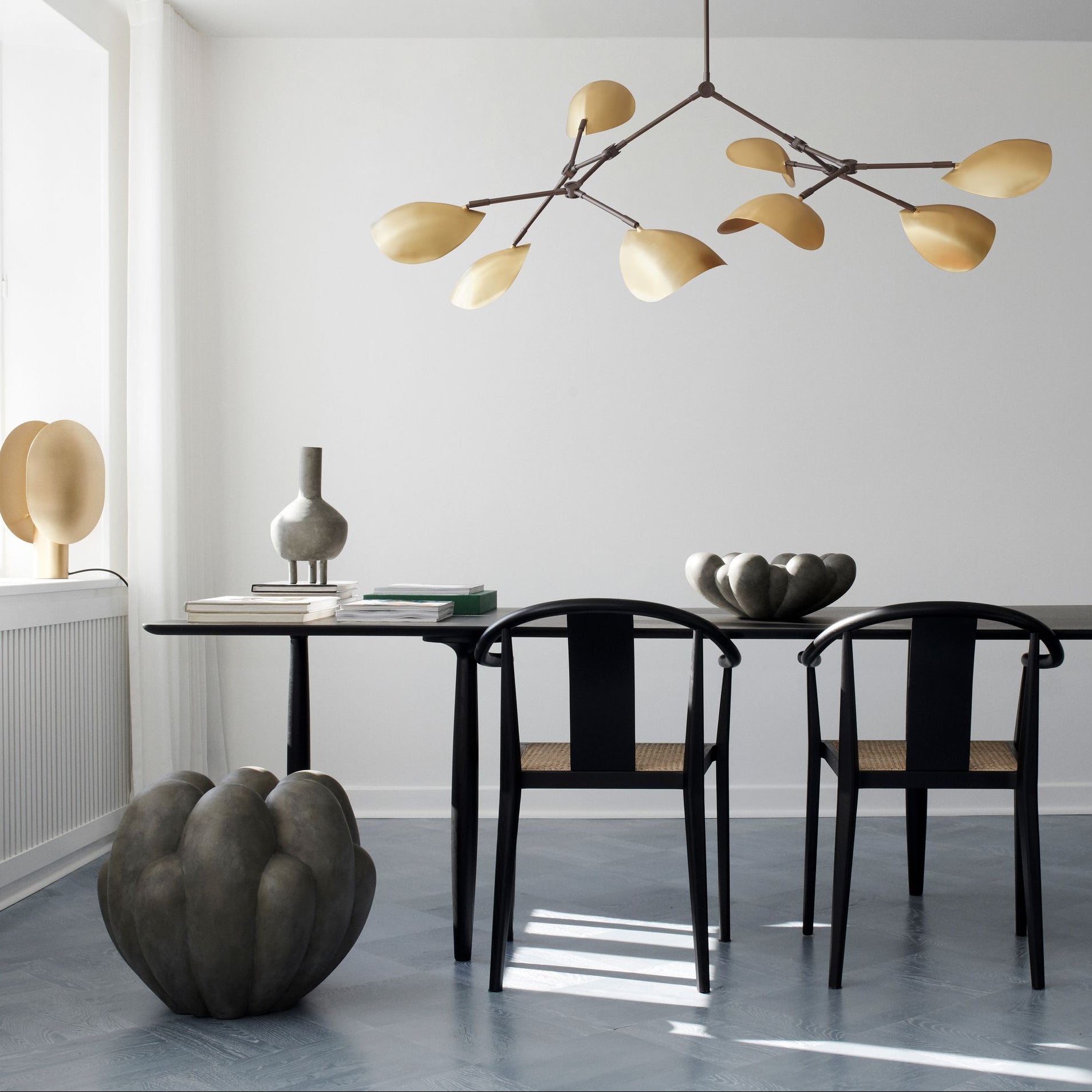 Stingray Chandelier, Brass