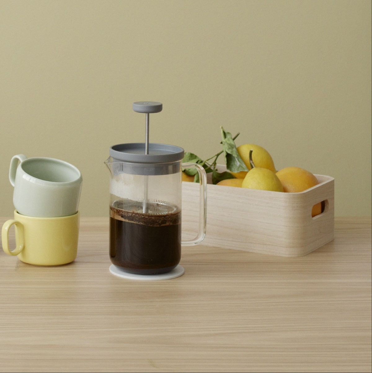 BREW-IT French press - grey / light grey