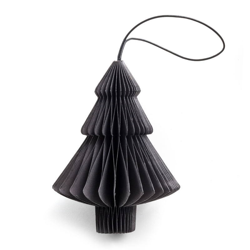 Holiday Ornament - paper tree, smoke. (box of 12)