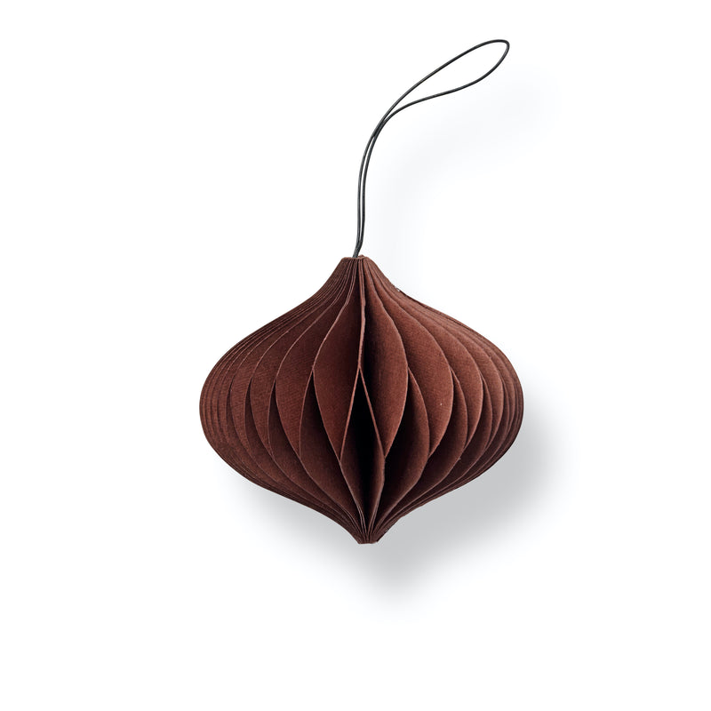 SUSTAIN folded ornament, onion dark red (box of 12)