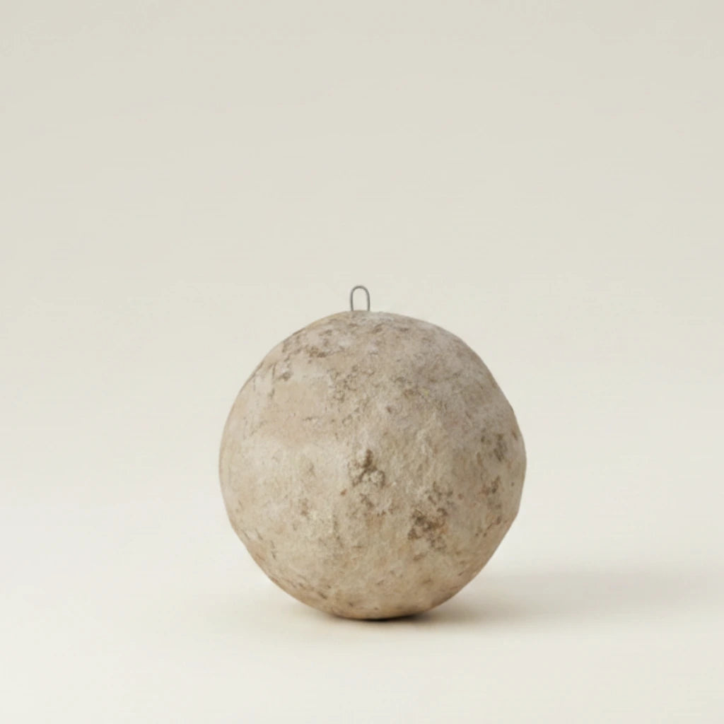 SUSTAIN paper-mache ball large, mocha - box of 6
