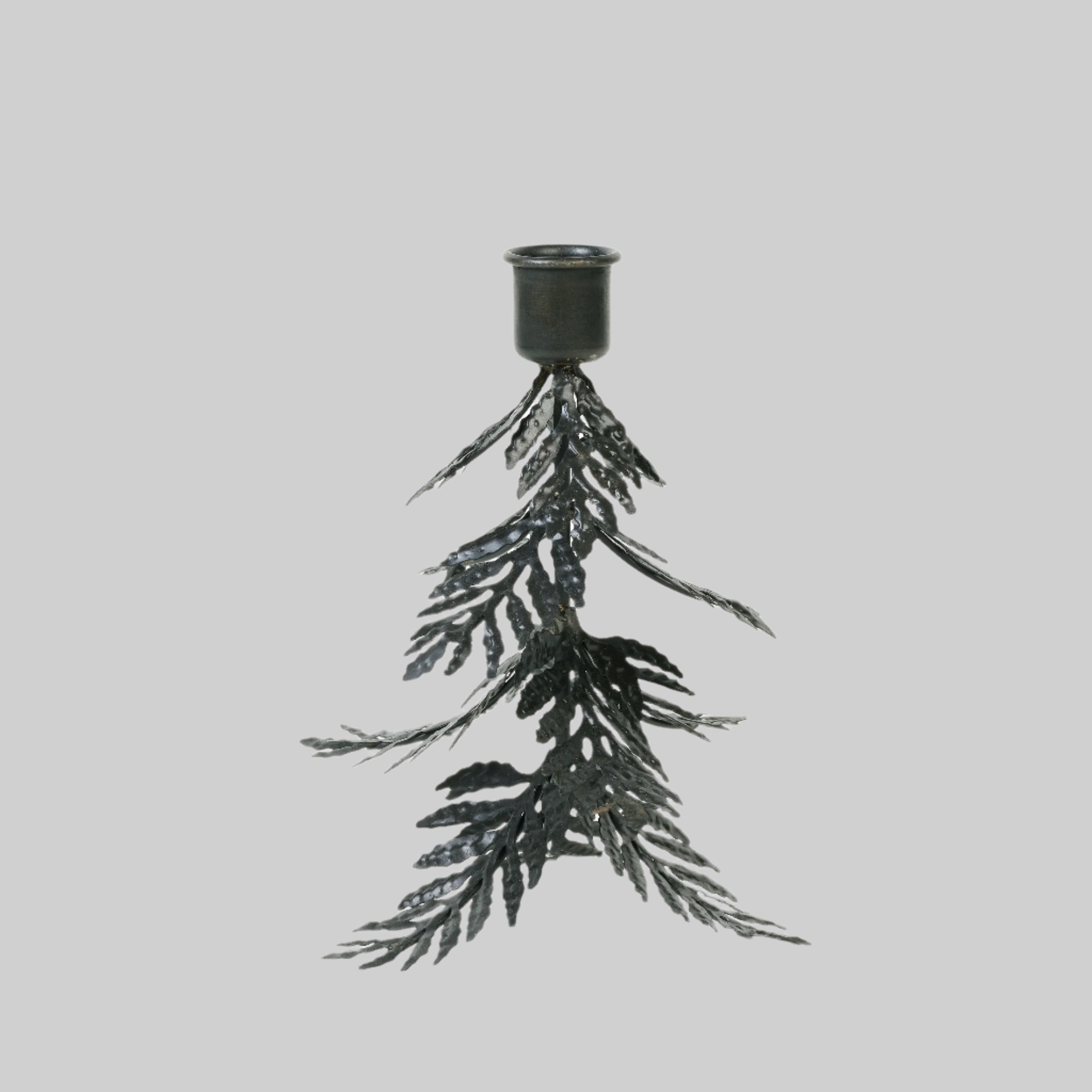 NOSTALGIA Tree Candle Holder, Small - Black (box of 4)