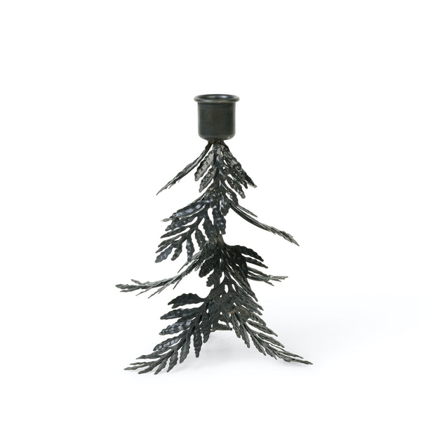 NOSTALGIA Christmas Tree Candle Holder - Black (box of 4)