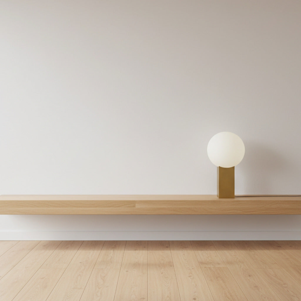 Hoop Floor Lamp - Brass