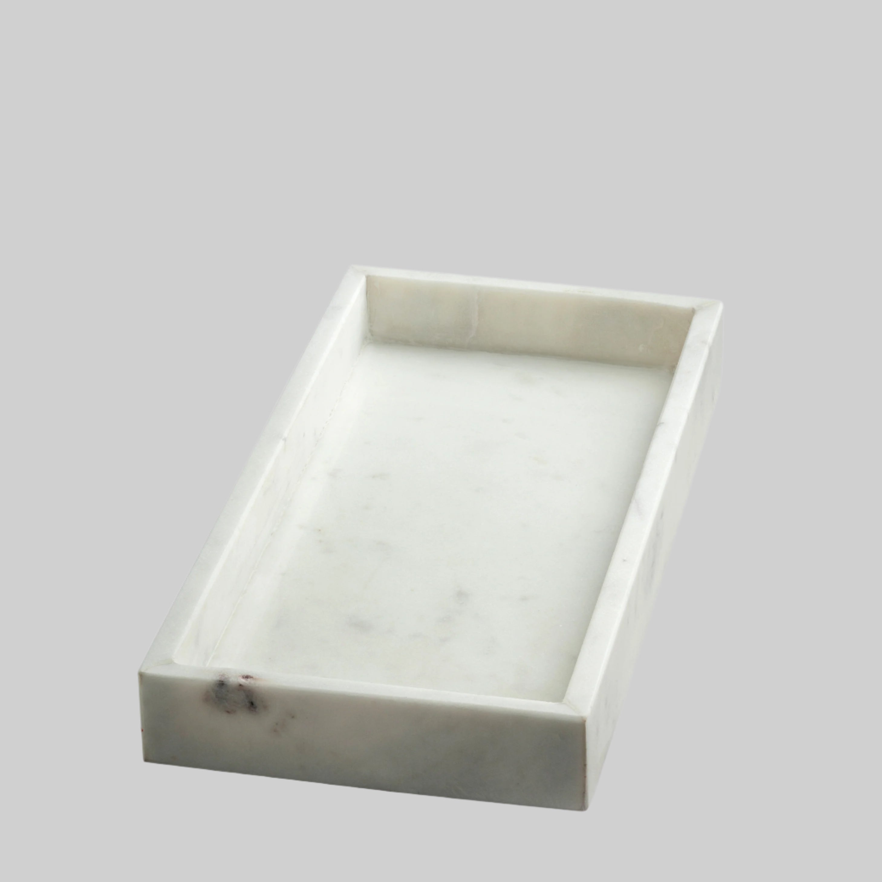 Marblelous tray - rectangular, white