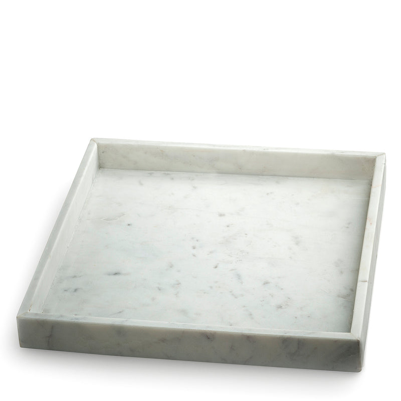 Marblelous tray - square, white