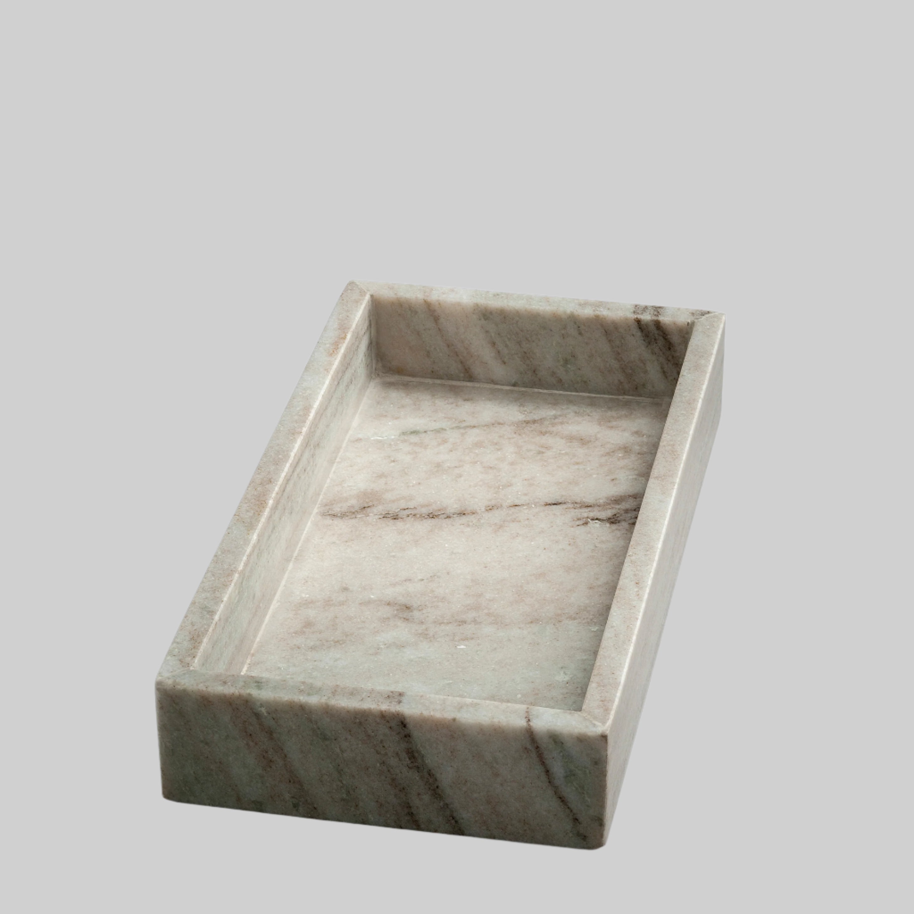 Marblelous tray - rectangular, brown