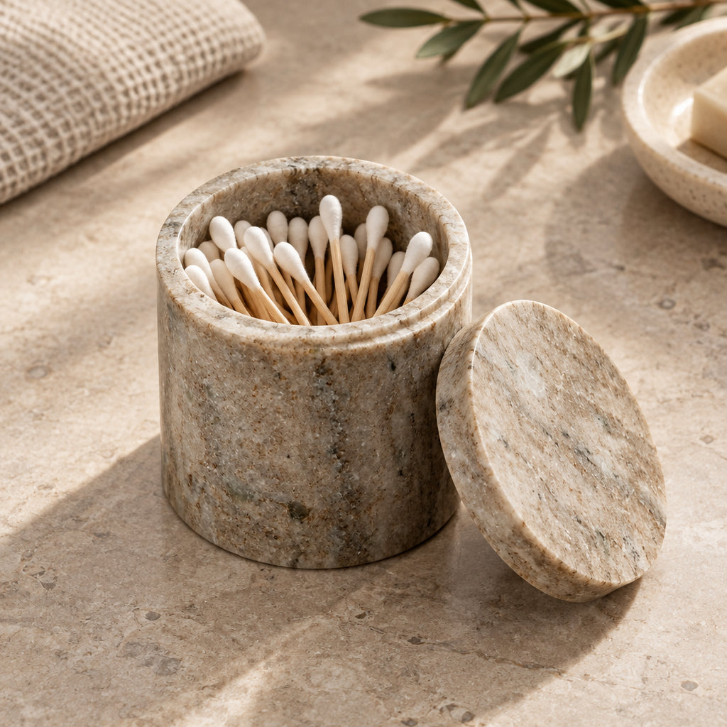 marblelous canister small, brown