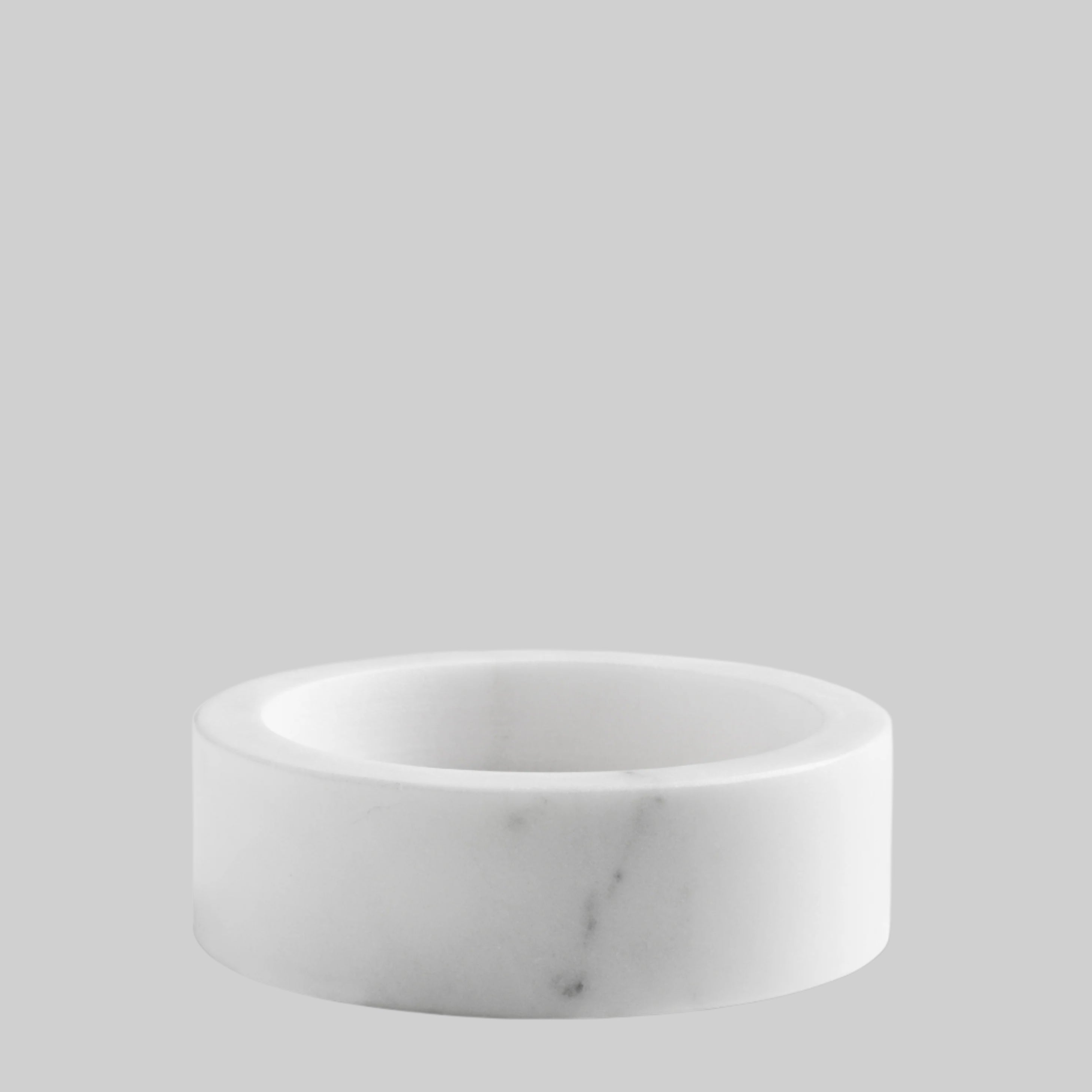 marblelous candleholder small, white