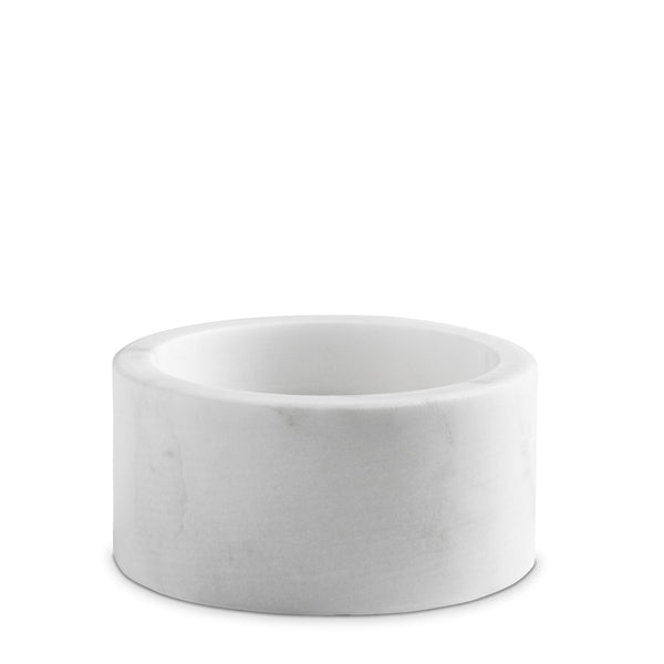marblelous candleholder medium, white