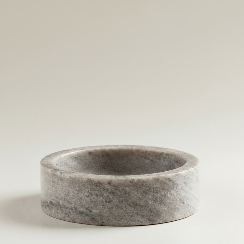 marblelous candleholder small, brown