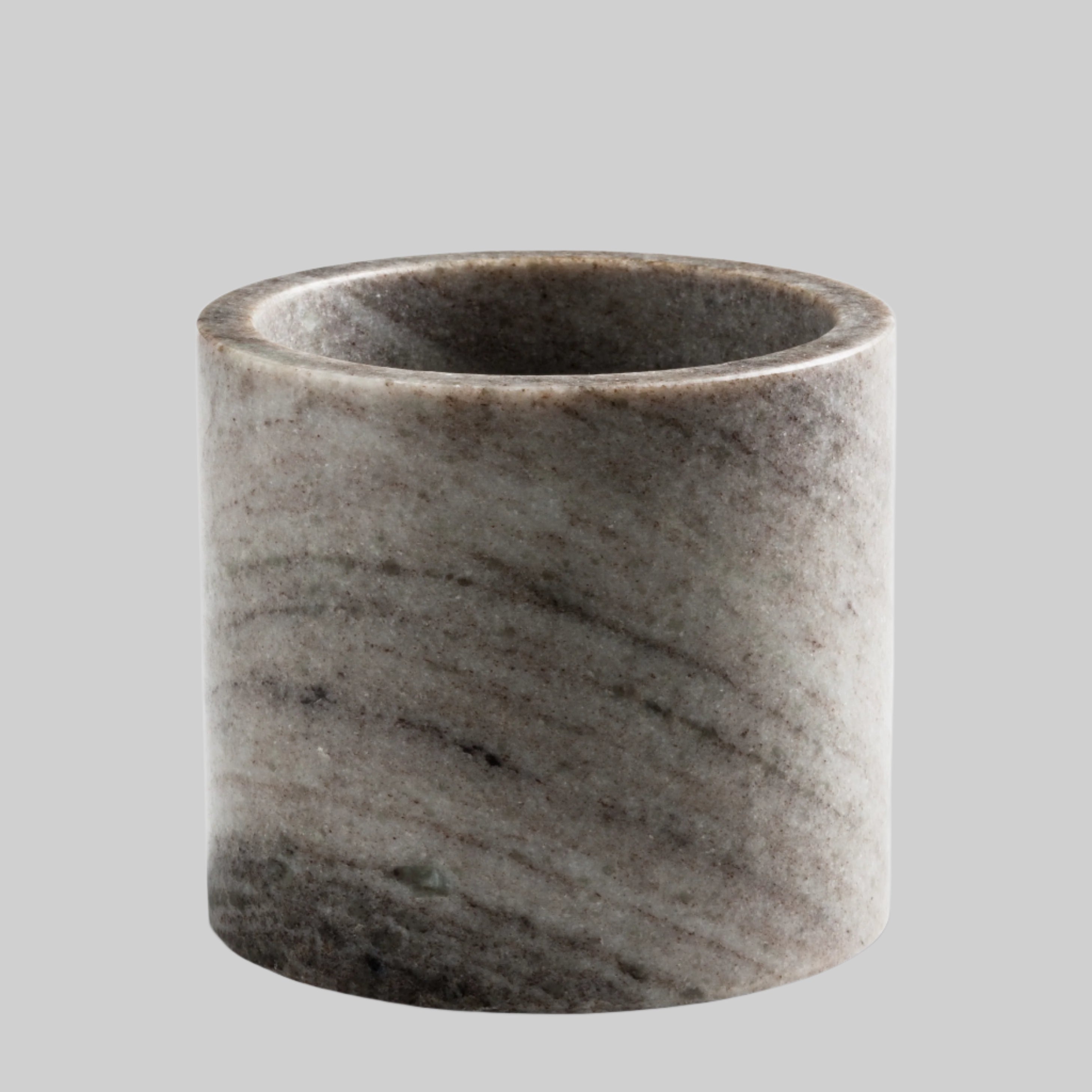 marblelous candleholder large, brown