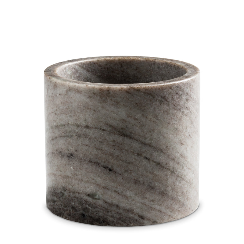 marblelous candleholder large, brown