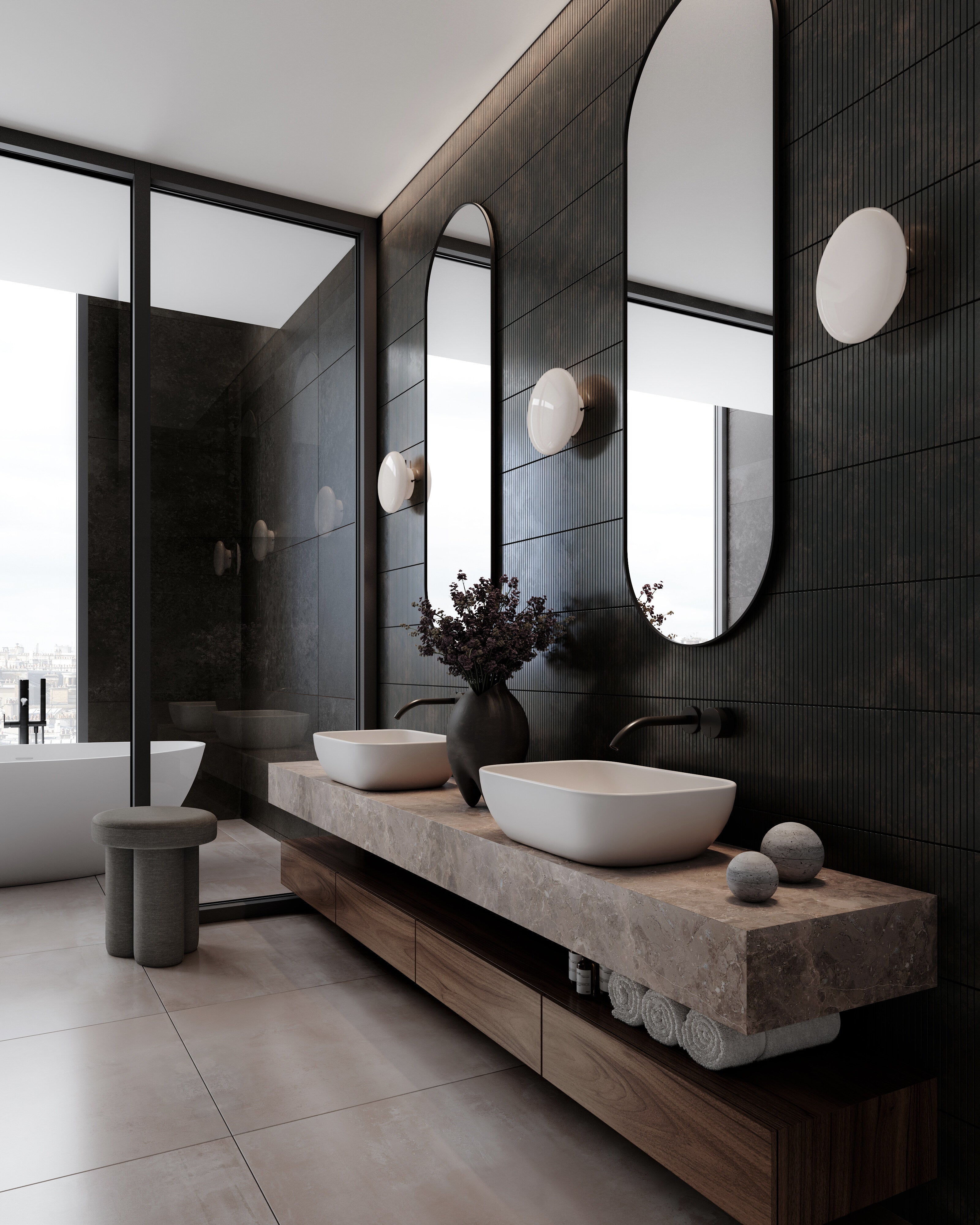 101 Copenhagen - Hikari Wall Lamp, √ò24 - Opal White - Wall Lamp