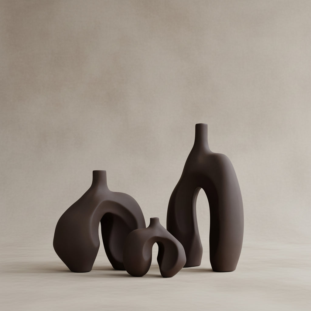 101 Copenhagen - Ni Vase, Medio - Chocolate Brown - Vase