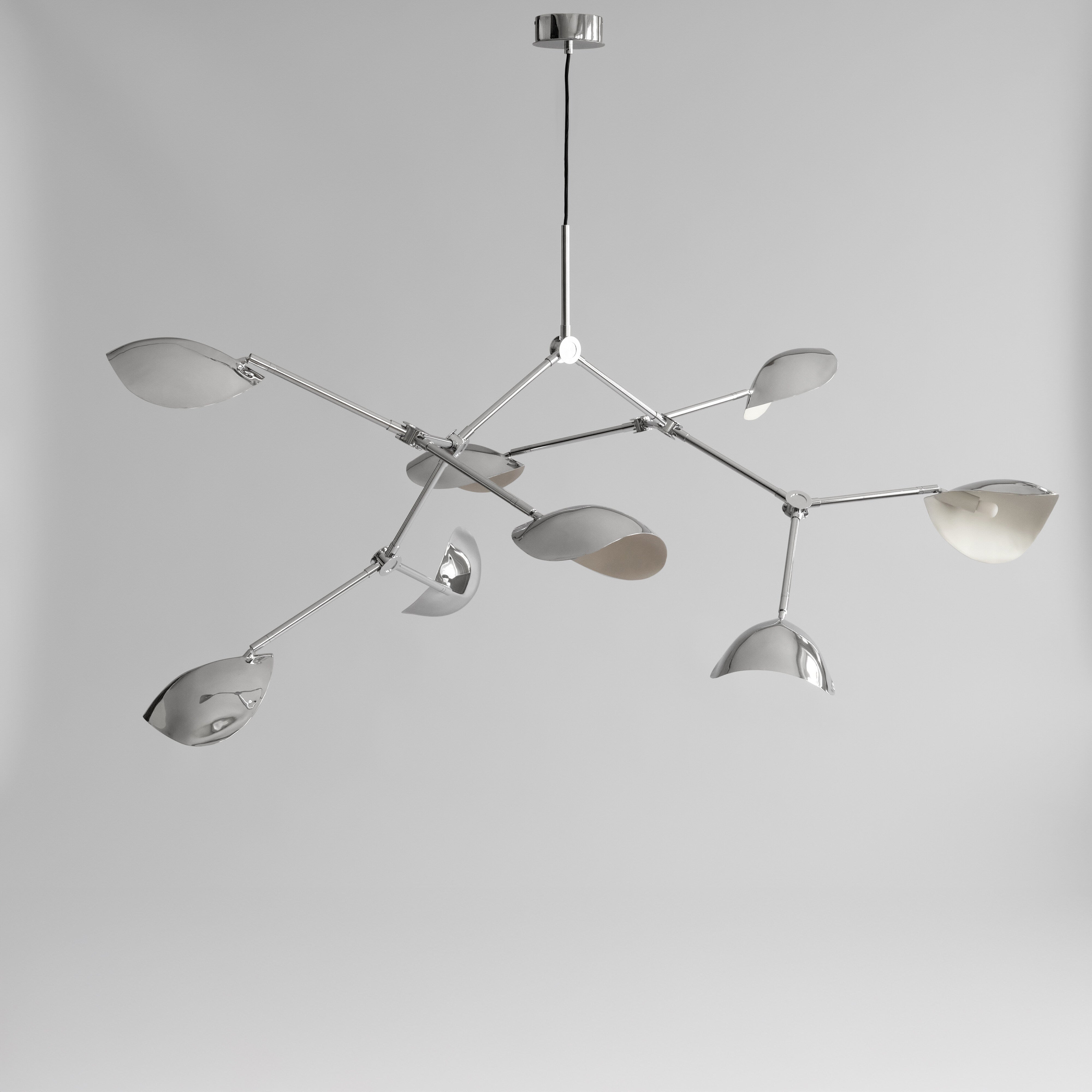 101 Copenhagen - Stingray Chandelier, Grande - Chrome - Chandelier