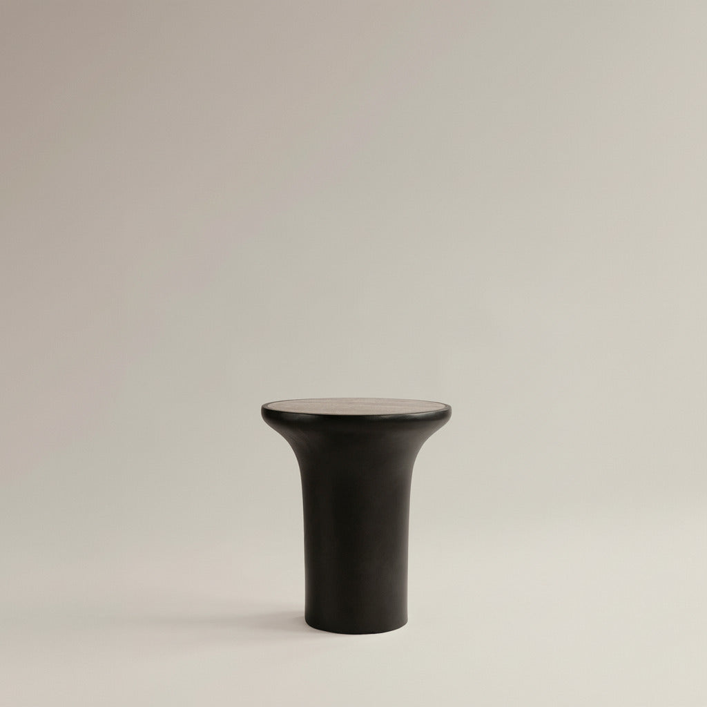 101 Copenhagen - Trumpet Table, Tall - Silver Travertine - Coffee Table