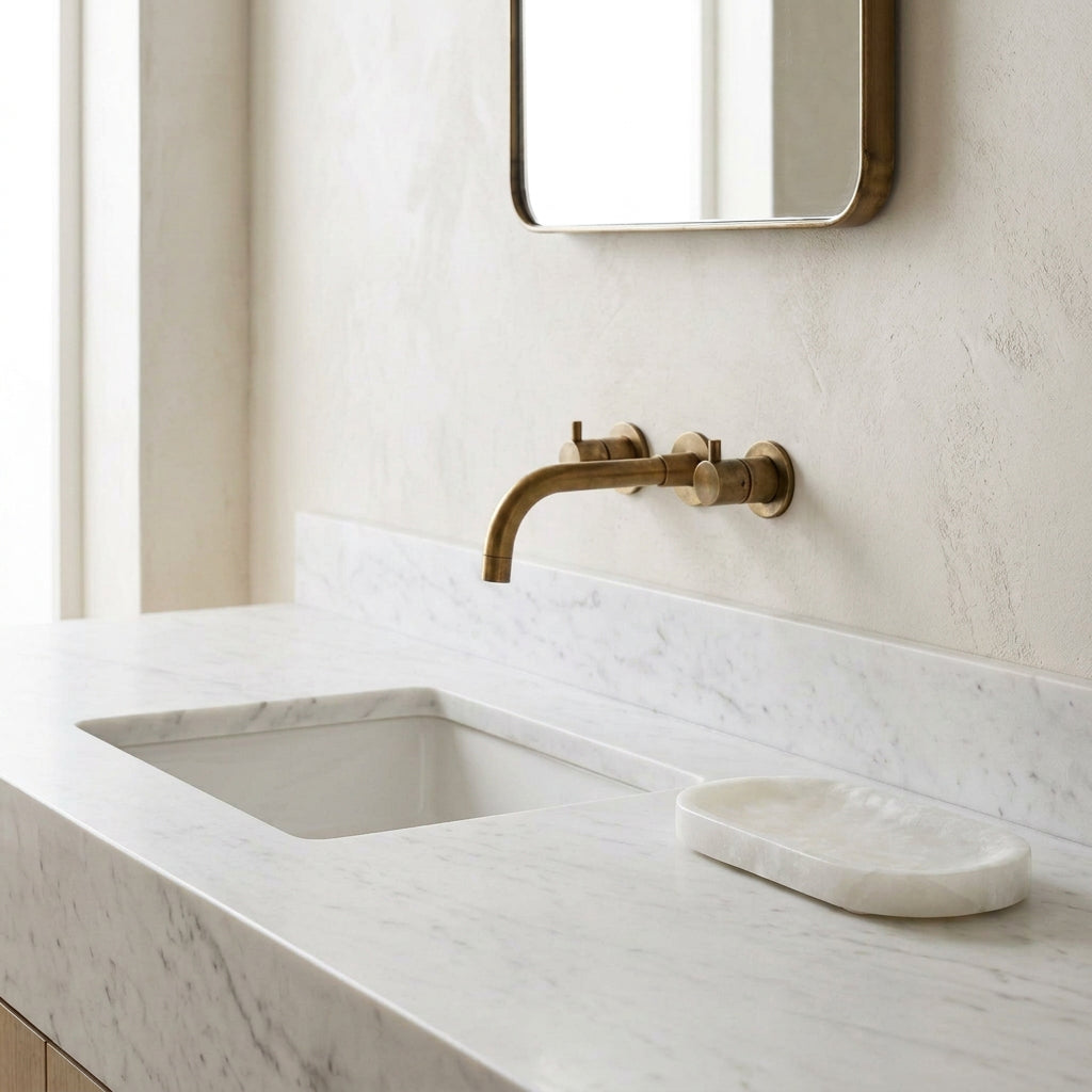Marblelous oval tray - small, alabaster