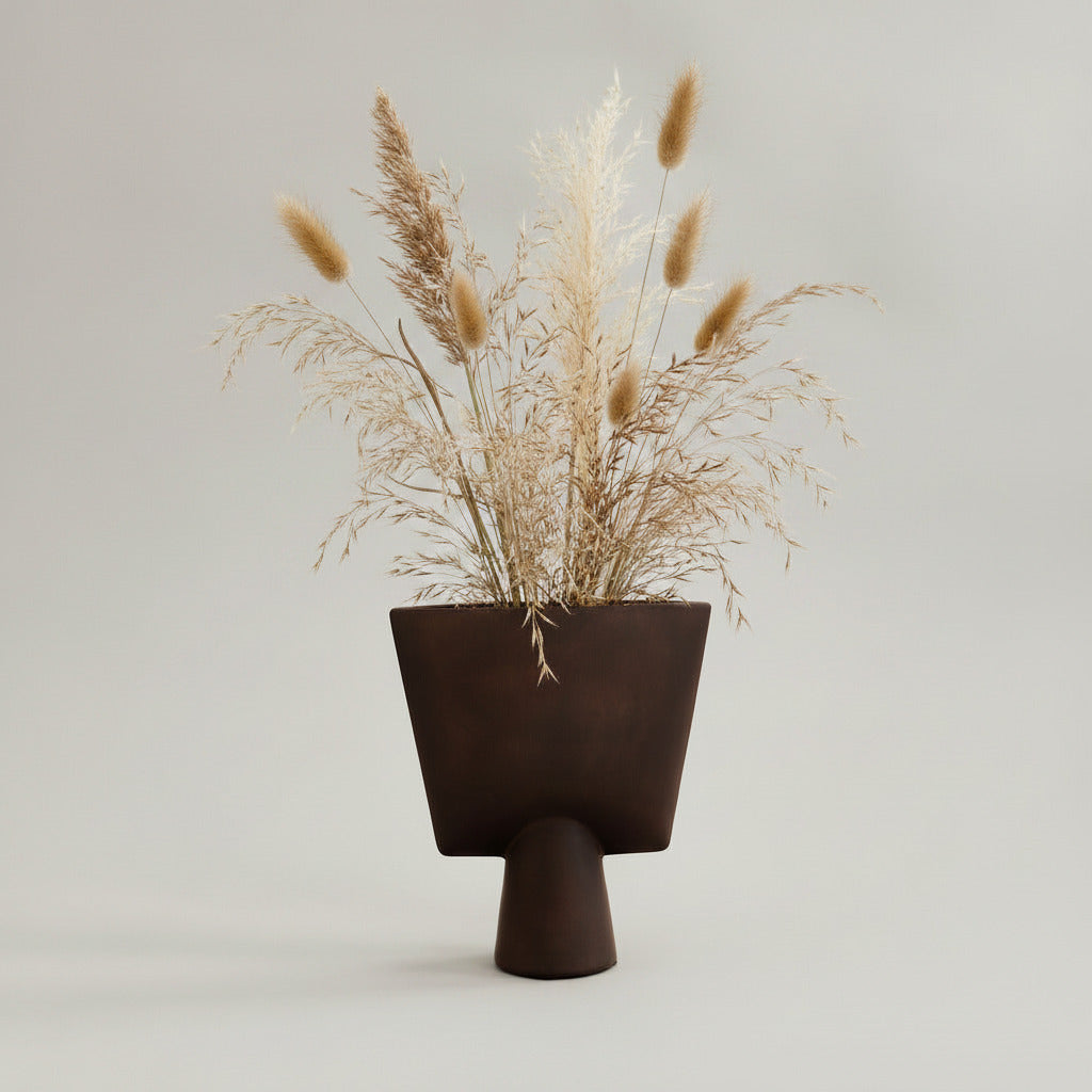 Sphere Vase Triangle, Mini - Coffee