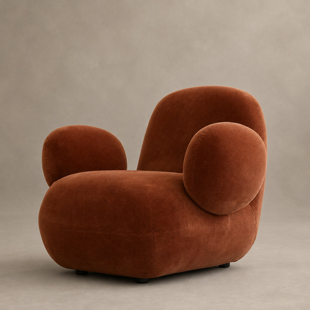 Toe Armchair, Flat - Rust