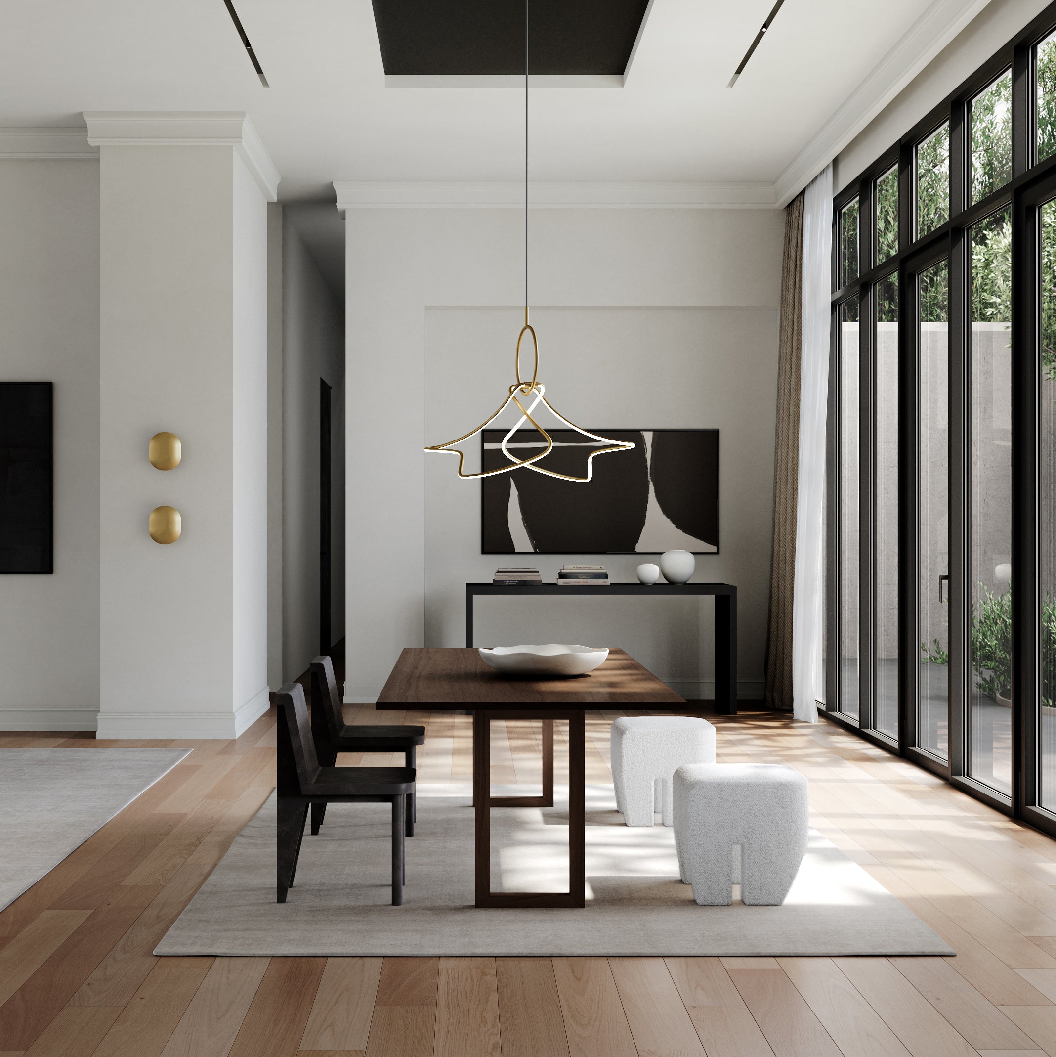 Brutus Slim Dining Chair - Coffee Black Oak