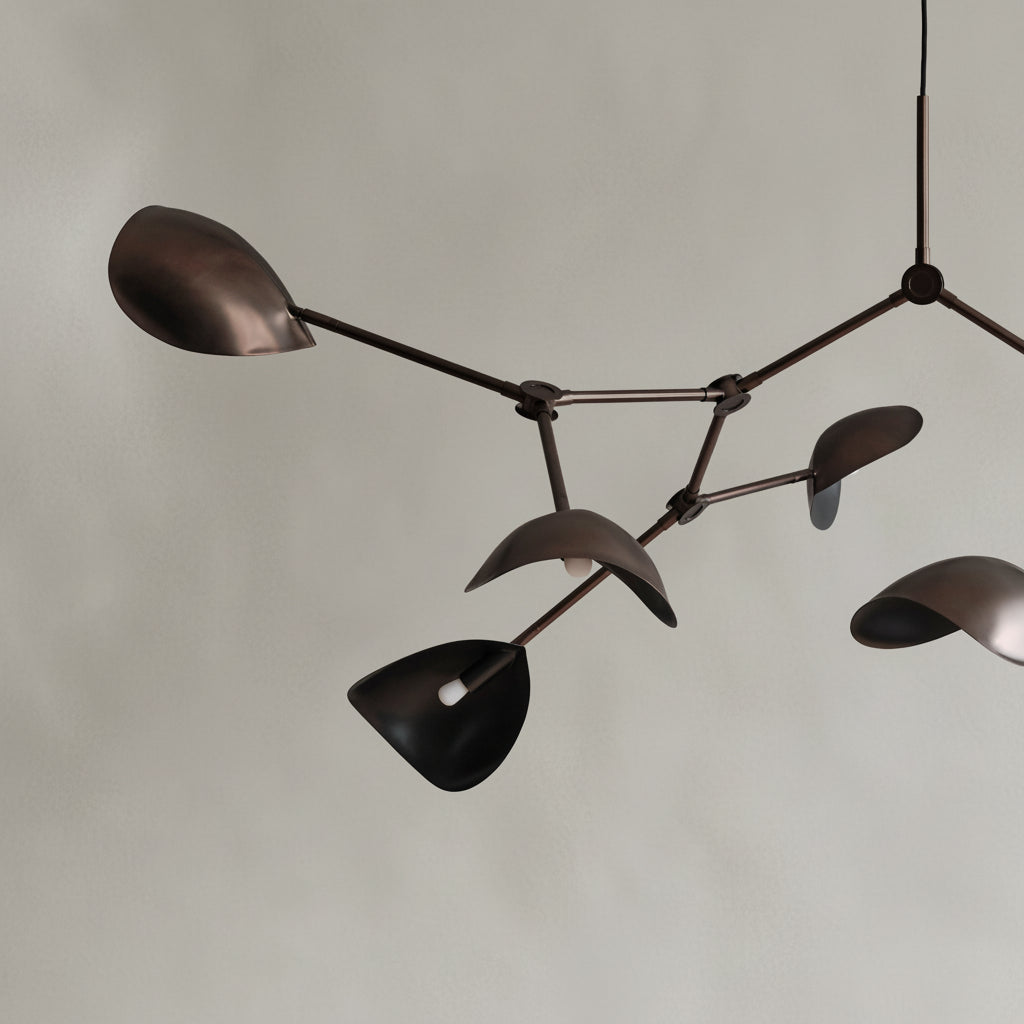 Stingray Chandelier Grande - Bronze with Rods