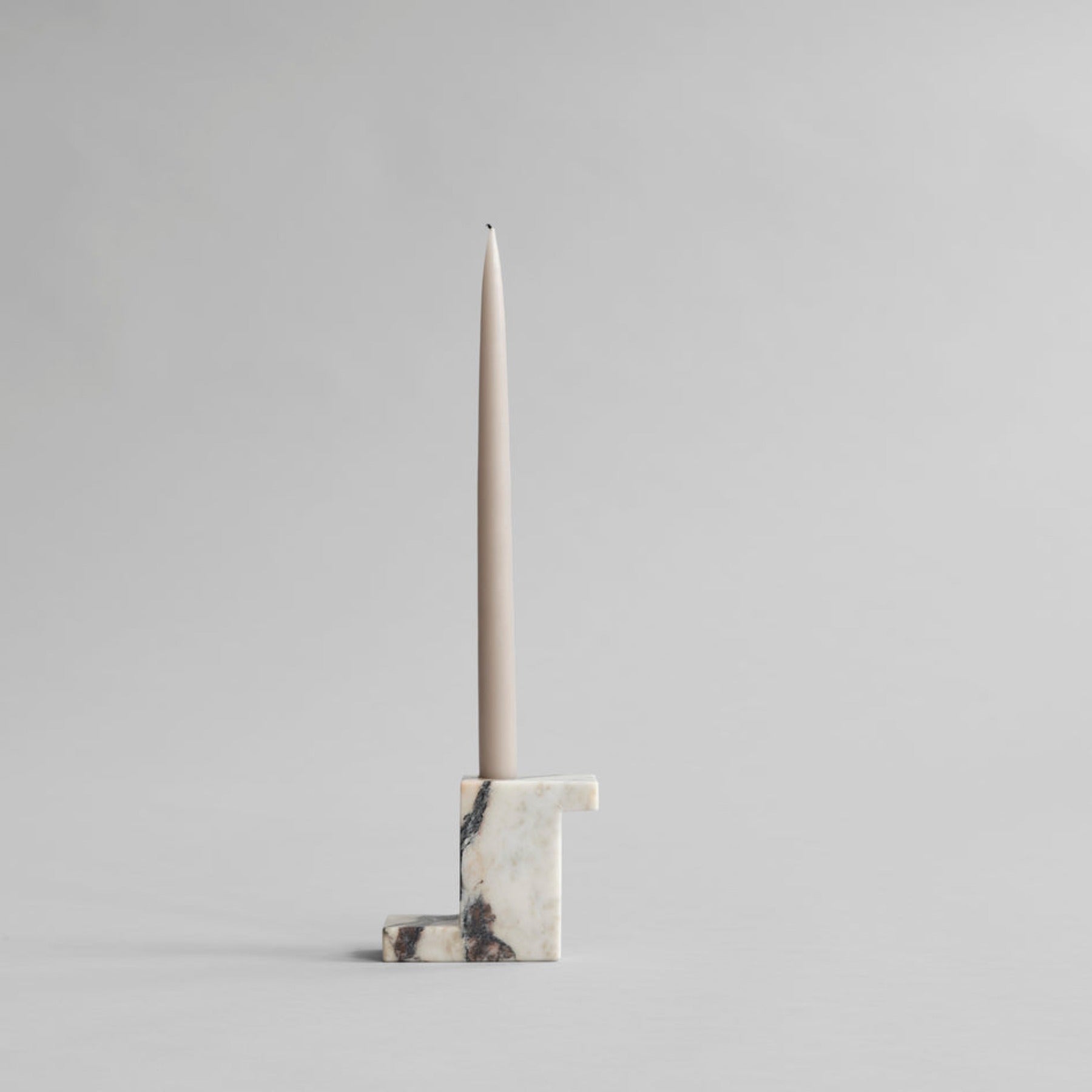 Brick Candleholder, Tall - Calacatta