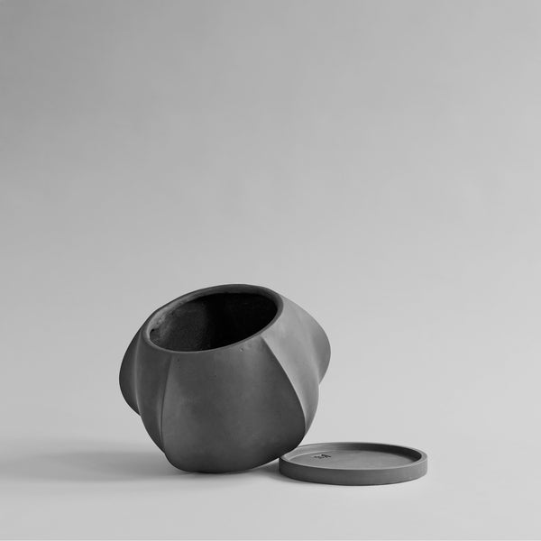 Arket Planter Pot, Mini - Dark Grey