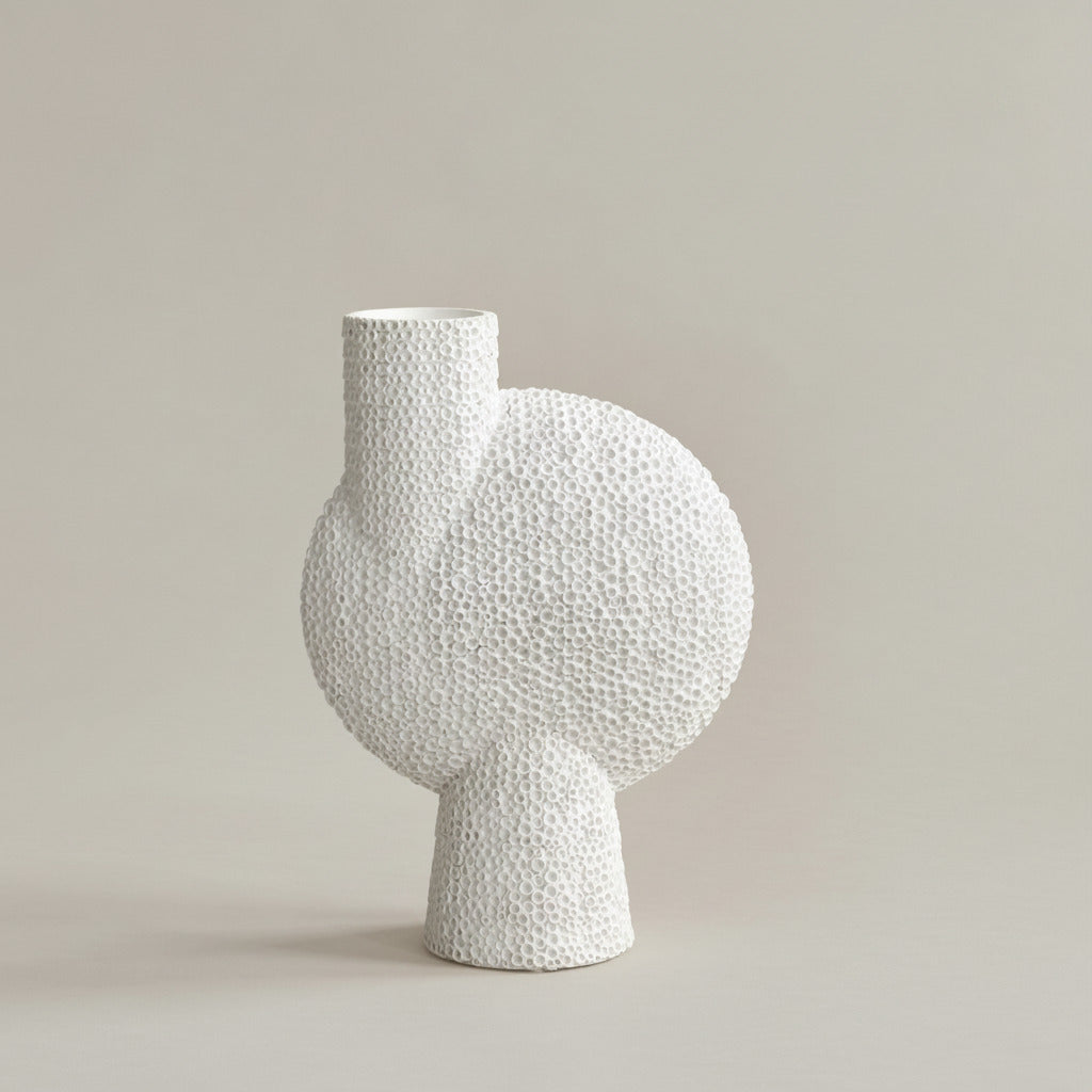 Sphere Vase Bubl, Shisen, Big - Bone White