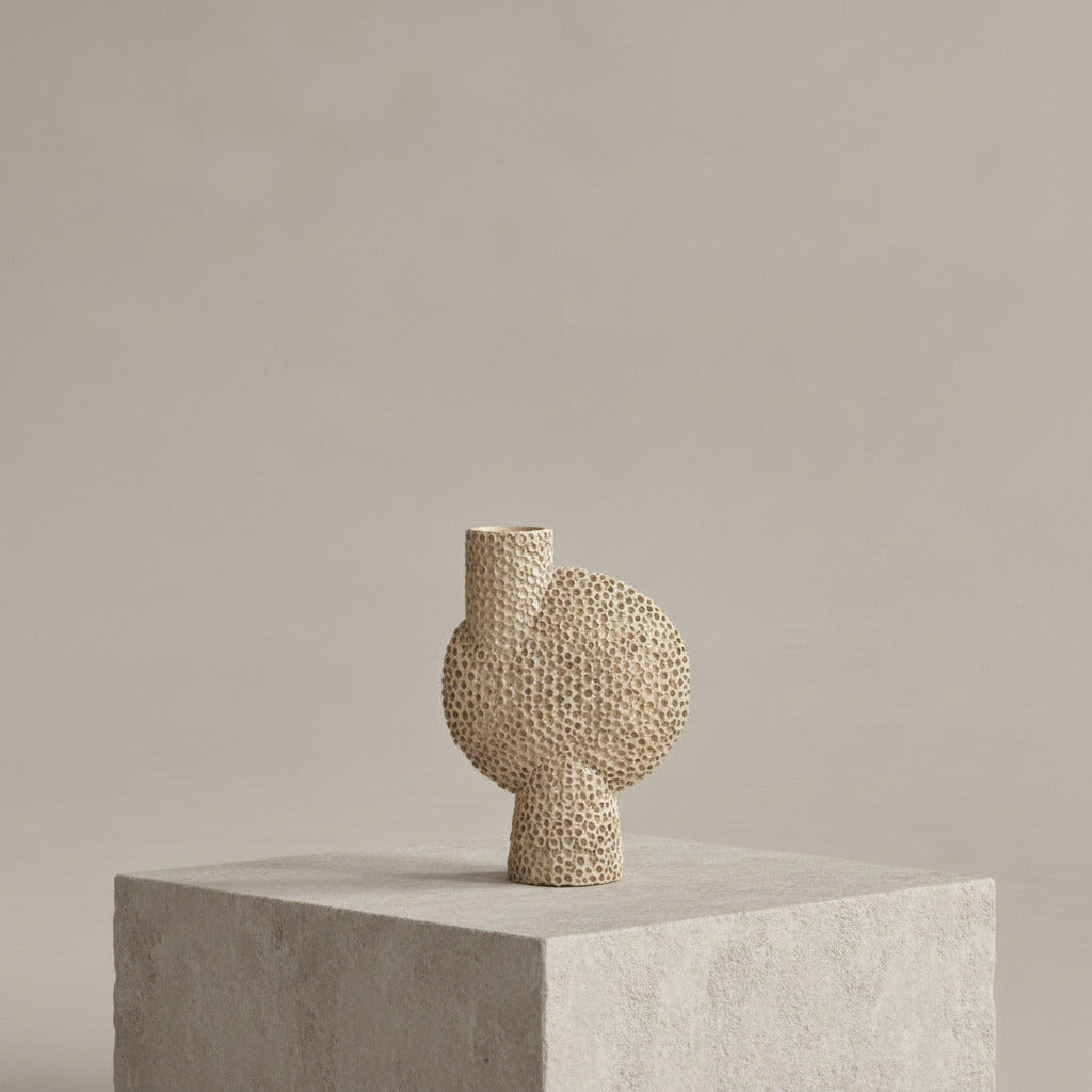 Sphere Vase Bubl, Shisen, Medio - Sand