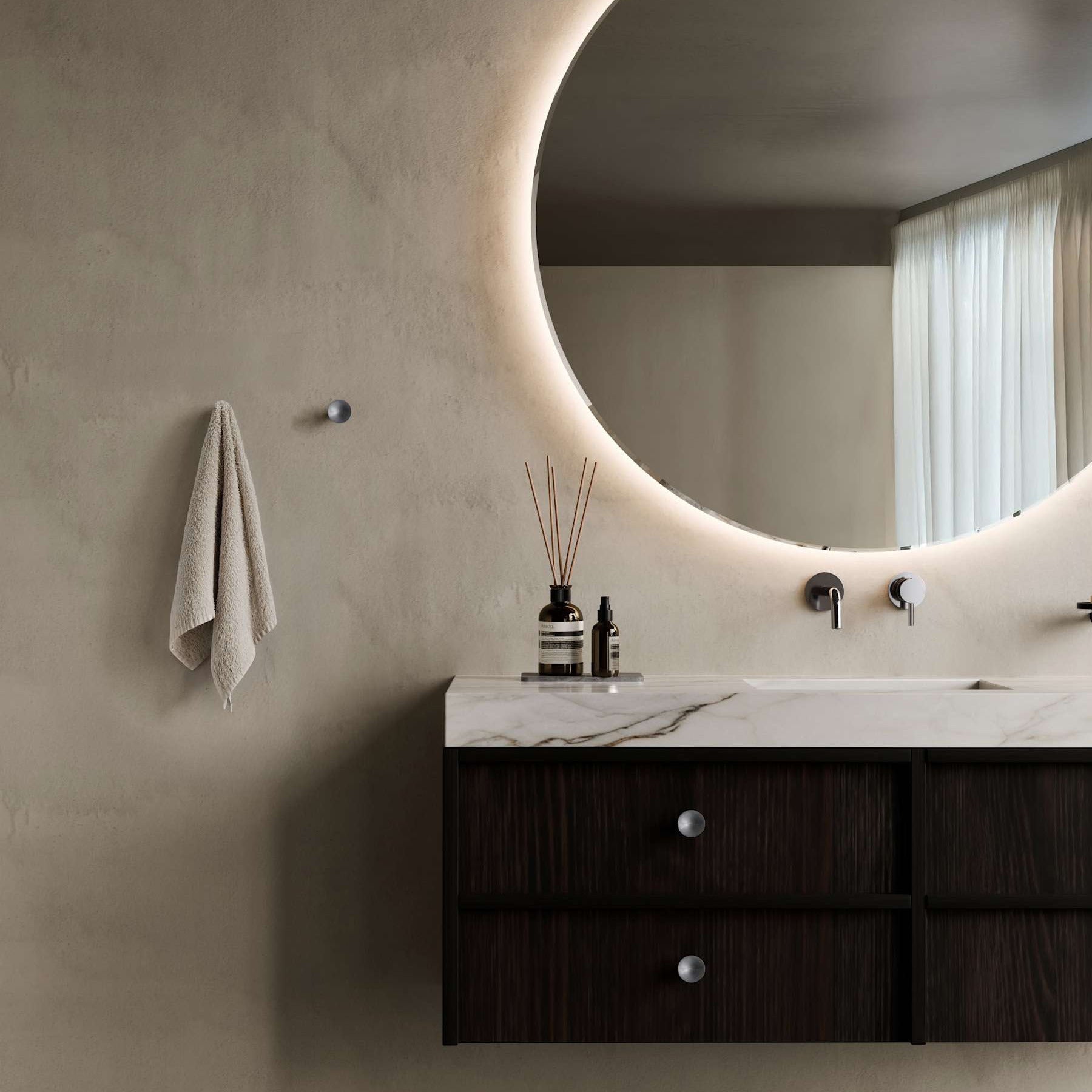 HiHat Knobs, Mini - Brushed Steel, Set of 2