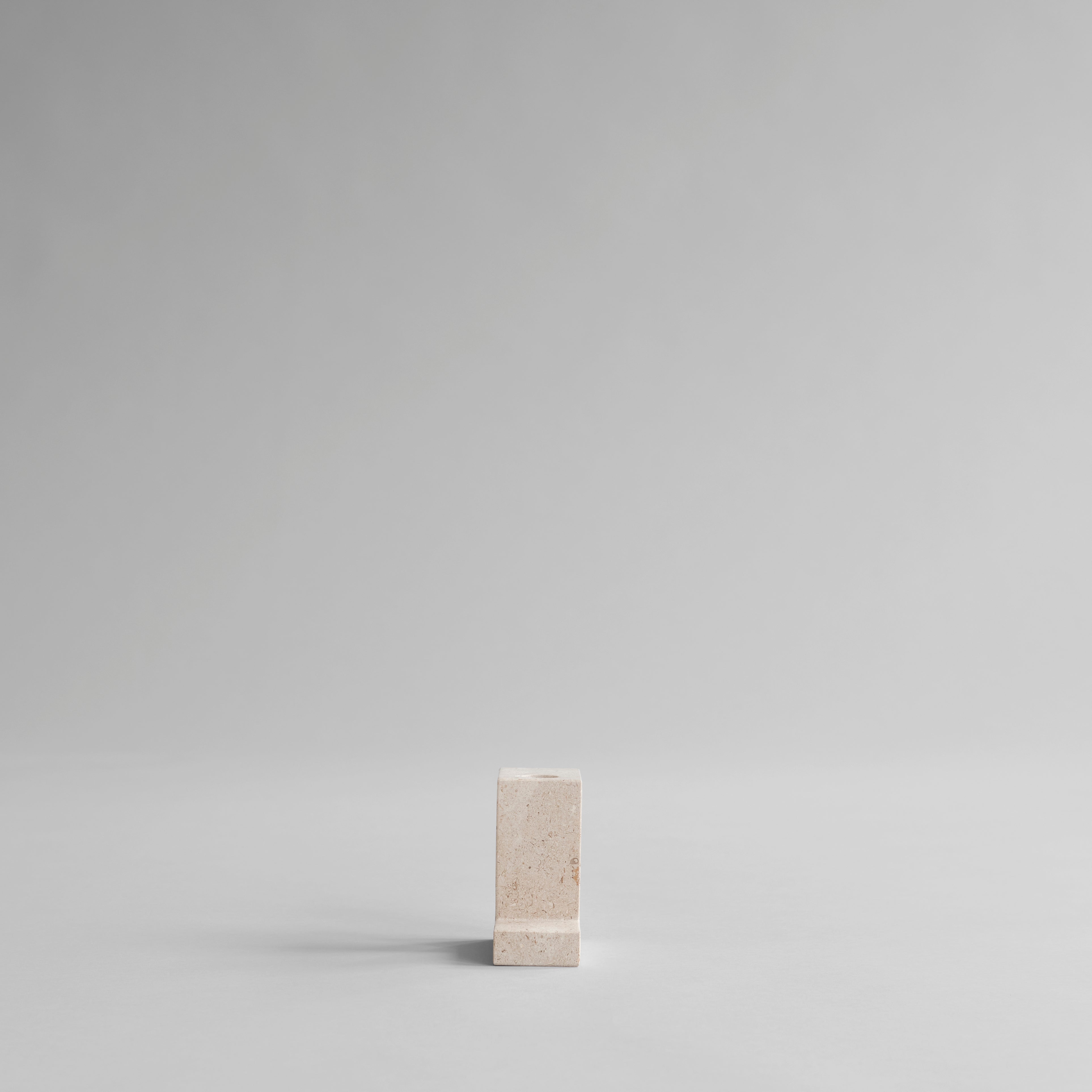 Brick Candleholder, Tall - Limestone