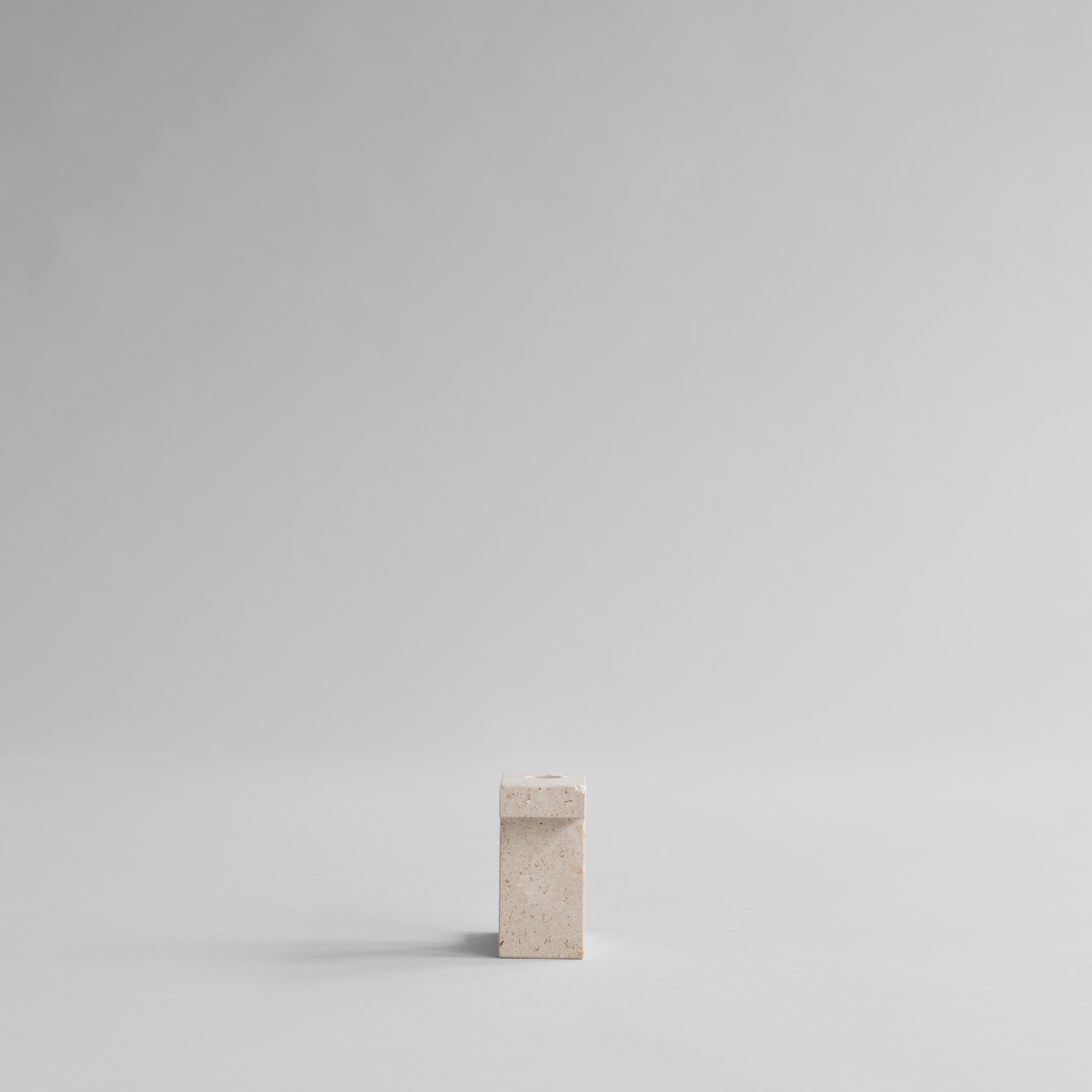 Brick Candleholder, Tall - Limestone