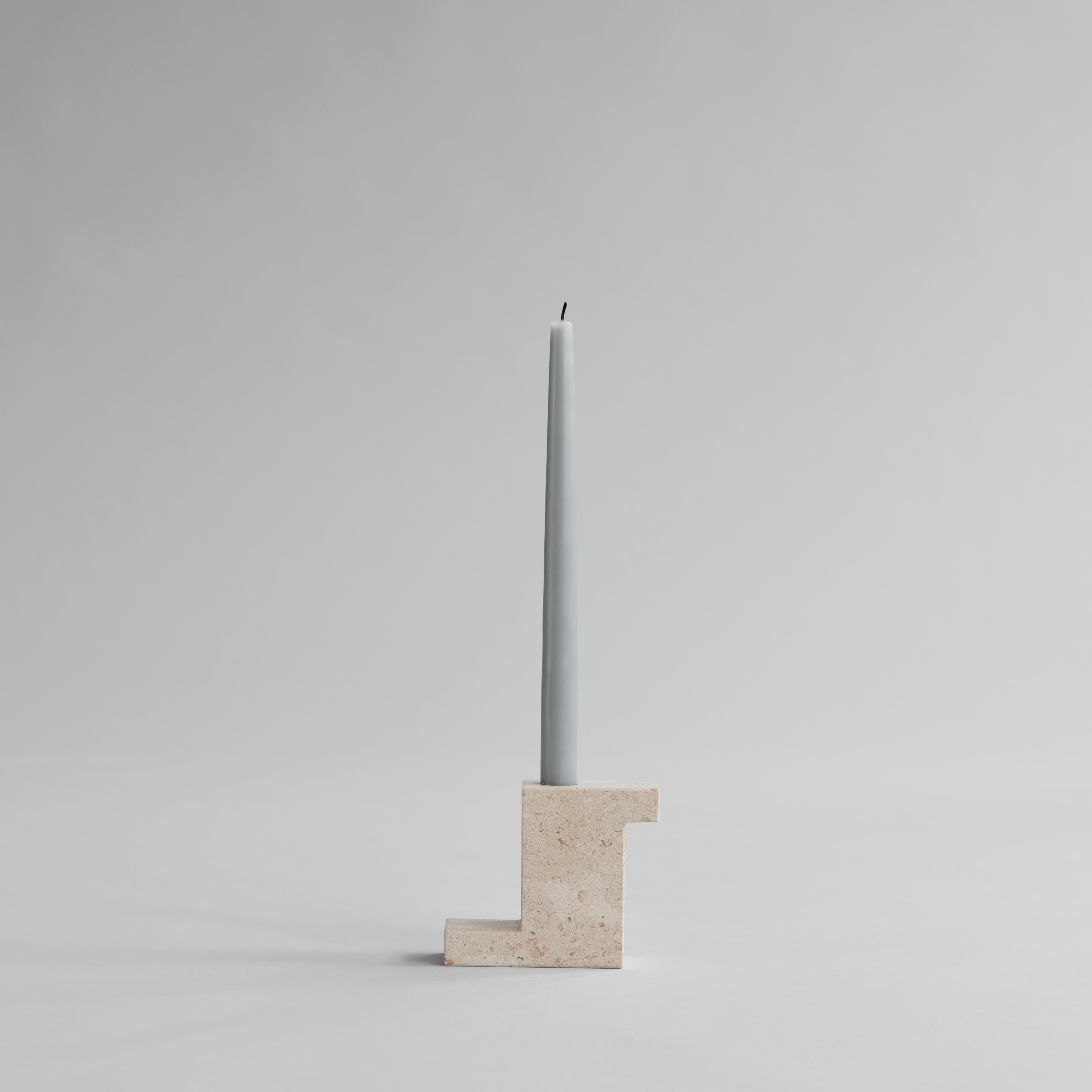 Brick Candleholder, Tall - Limestone