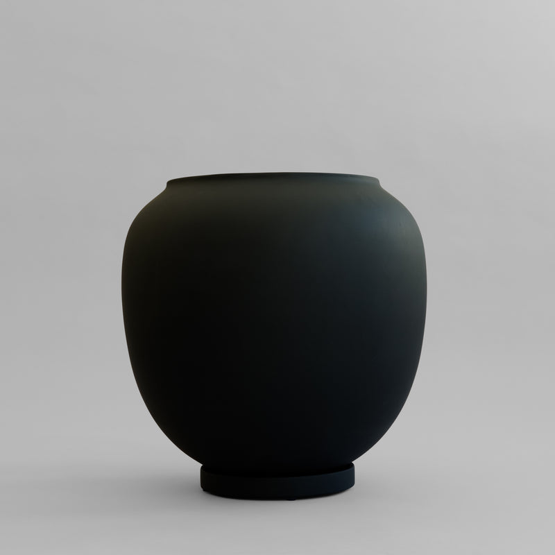 Sunao Vase, Plant Pot - Black*