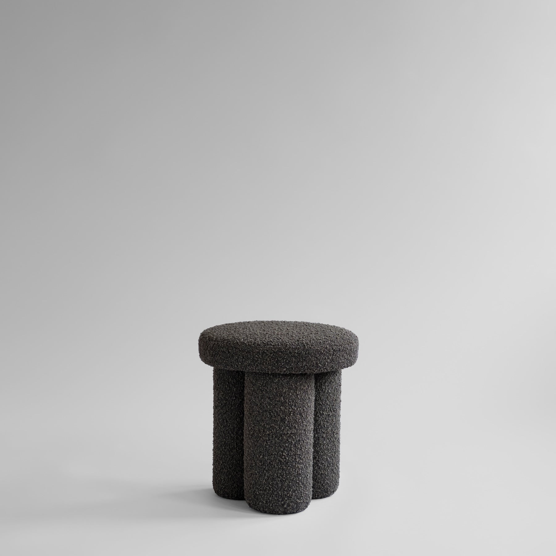 Big Foot Stool - Deep Taupe Bouclé*