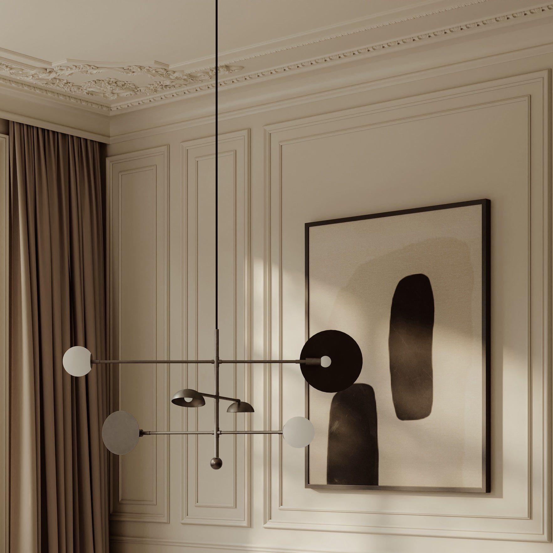 Sahn Chandelier - Bronze, UL