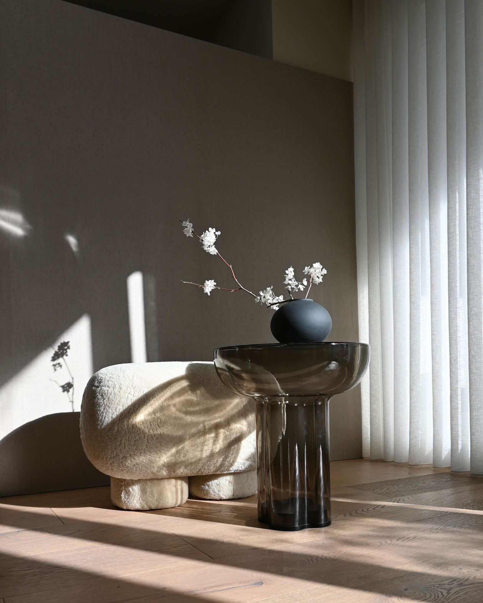 Sunao Vase Fat, Petit - Black*