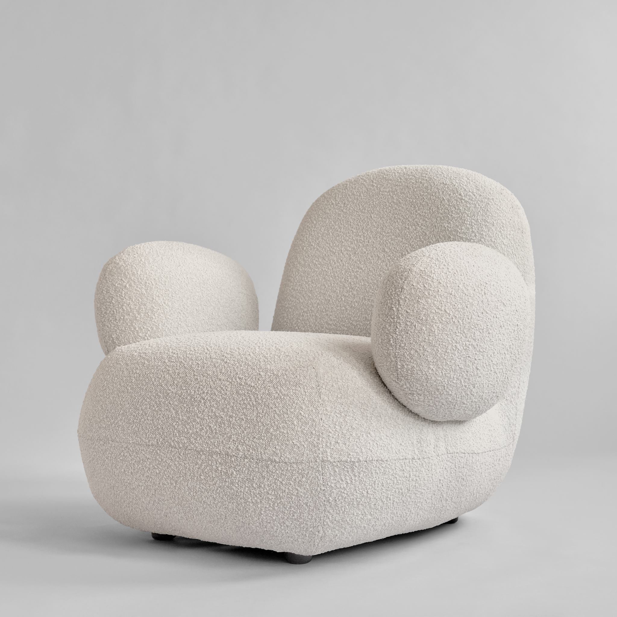 Toe Armchair, Flat - Off White Bouclé*