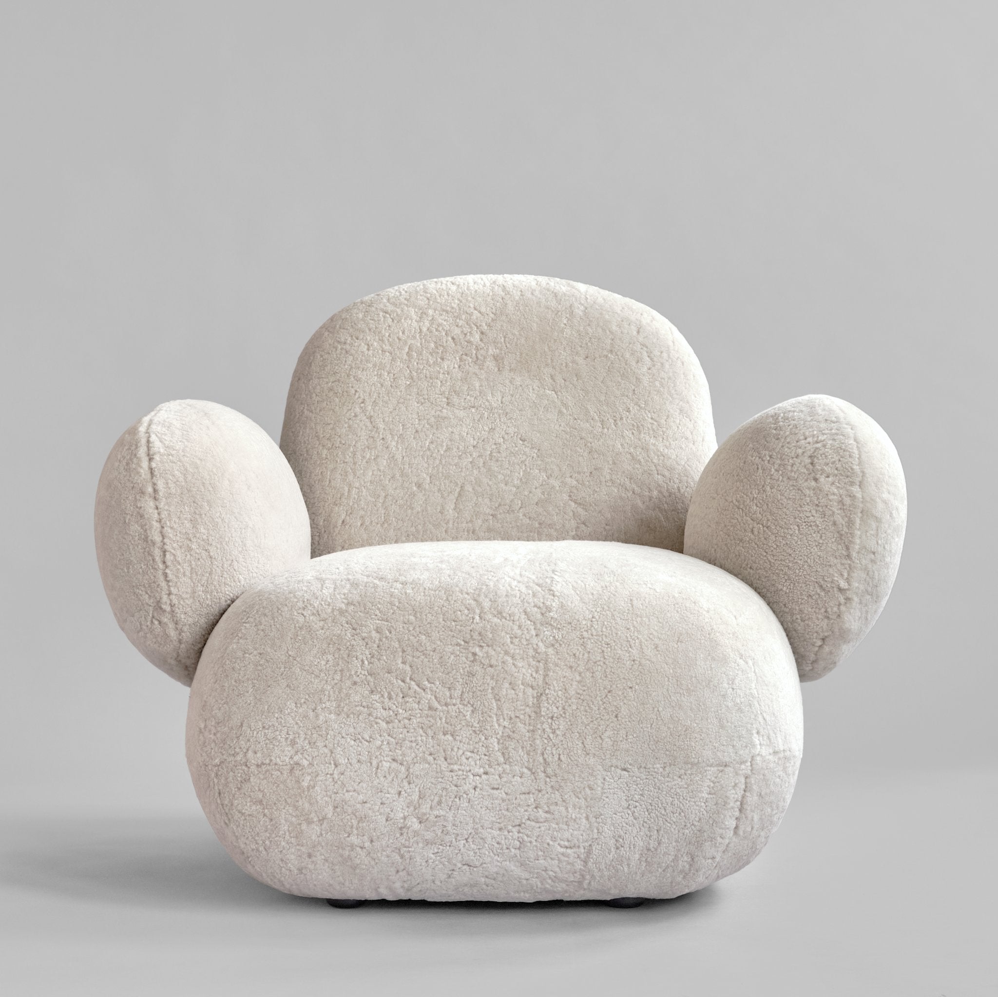 Toe Armchair, Flat - Sandshell Sheepskin*