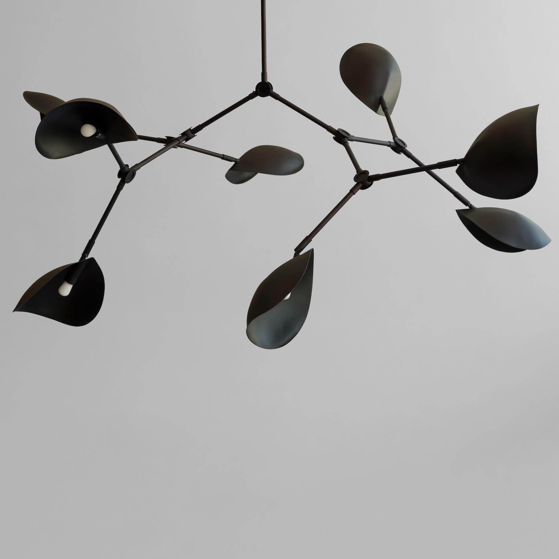 Stingray Chandelier - Burned Black with Rods