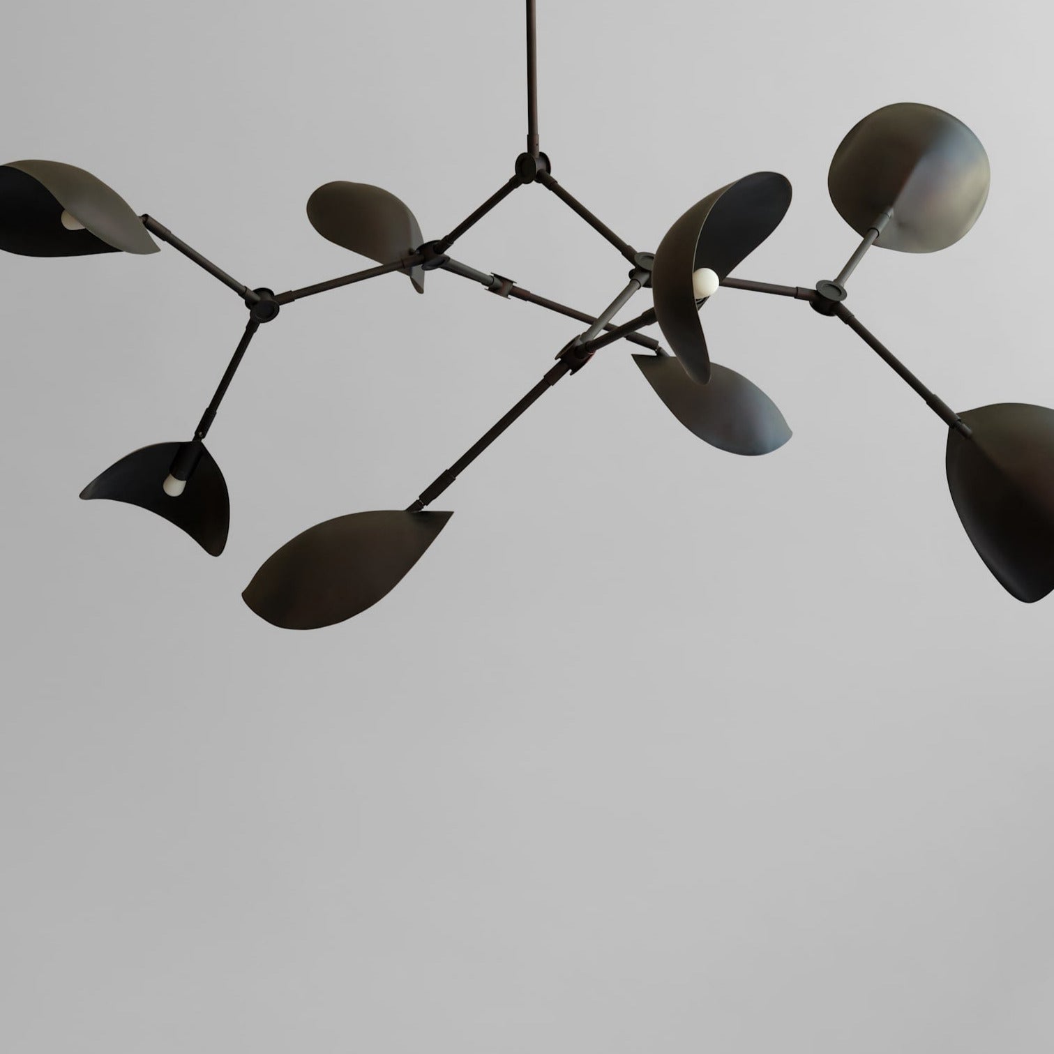 Stingray Chandelier - Burned Black with Rods