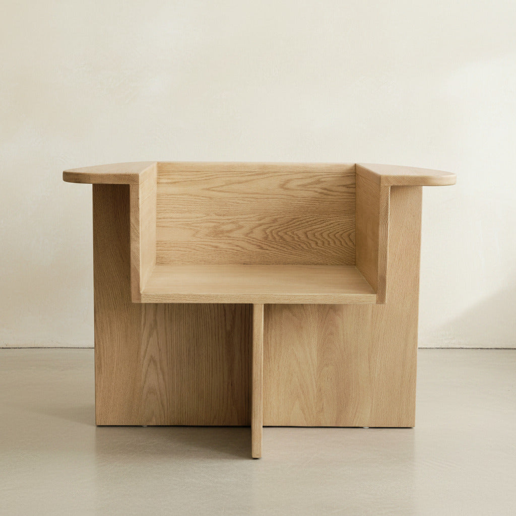 Brutus Lounge Chair - Natural Oak