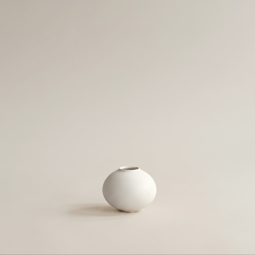 Sunao Vase Fat, Petit - Birch