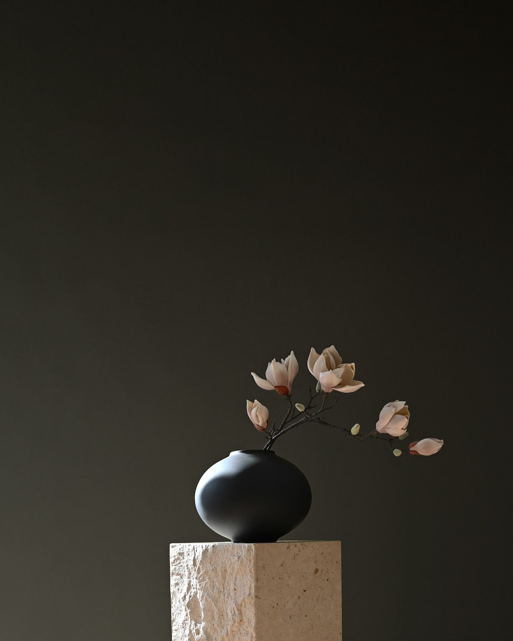 Sunao Vase Fat, Mini - Black*
