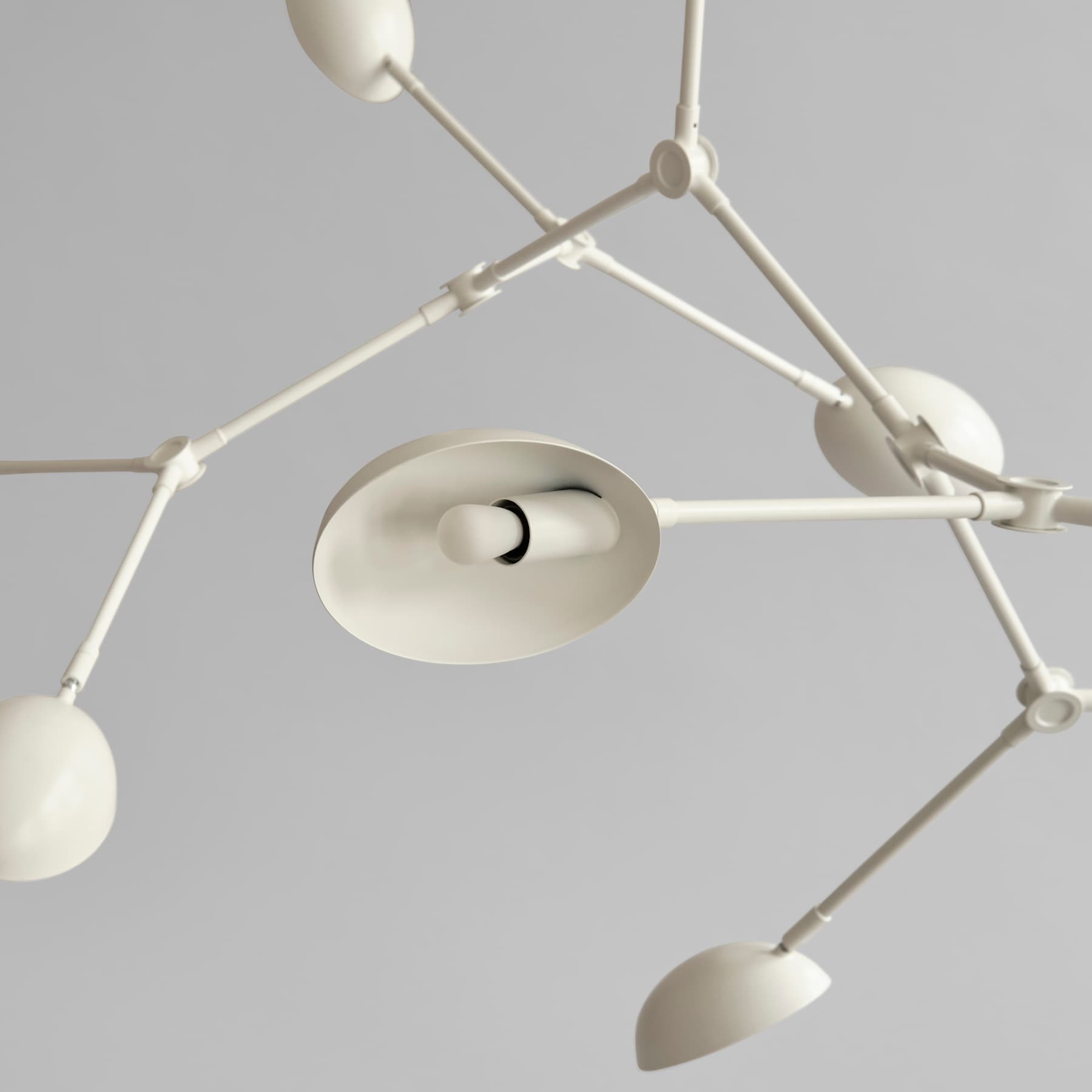 Drop Chandelier - White with 2 Cord Options