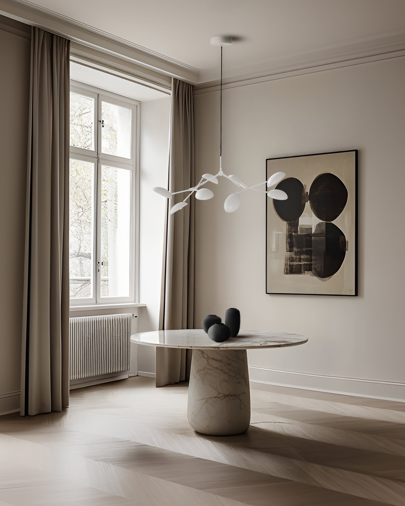 Drop Chandelier, Mini - White (5m)