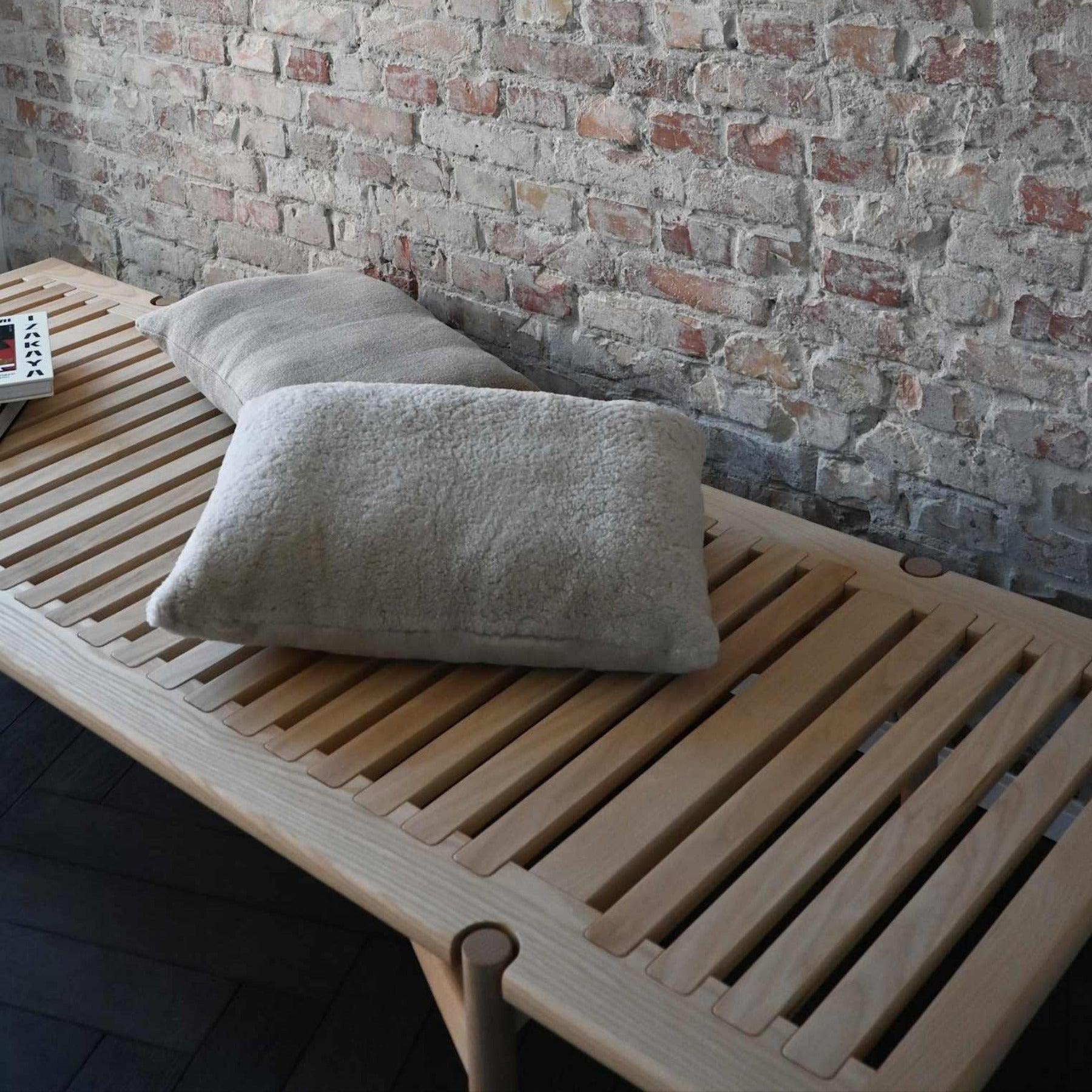 Makura Rectangular Cushion 11 - Sandshell Sheepskin*