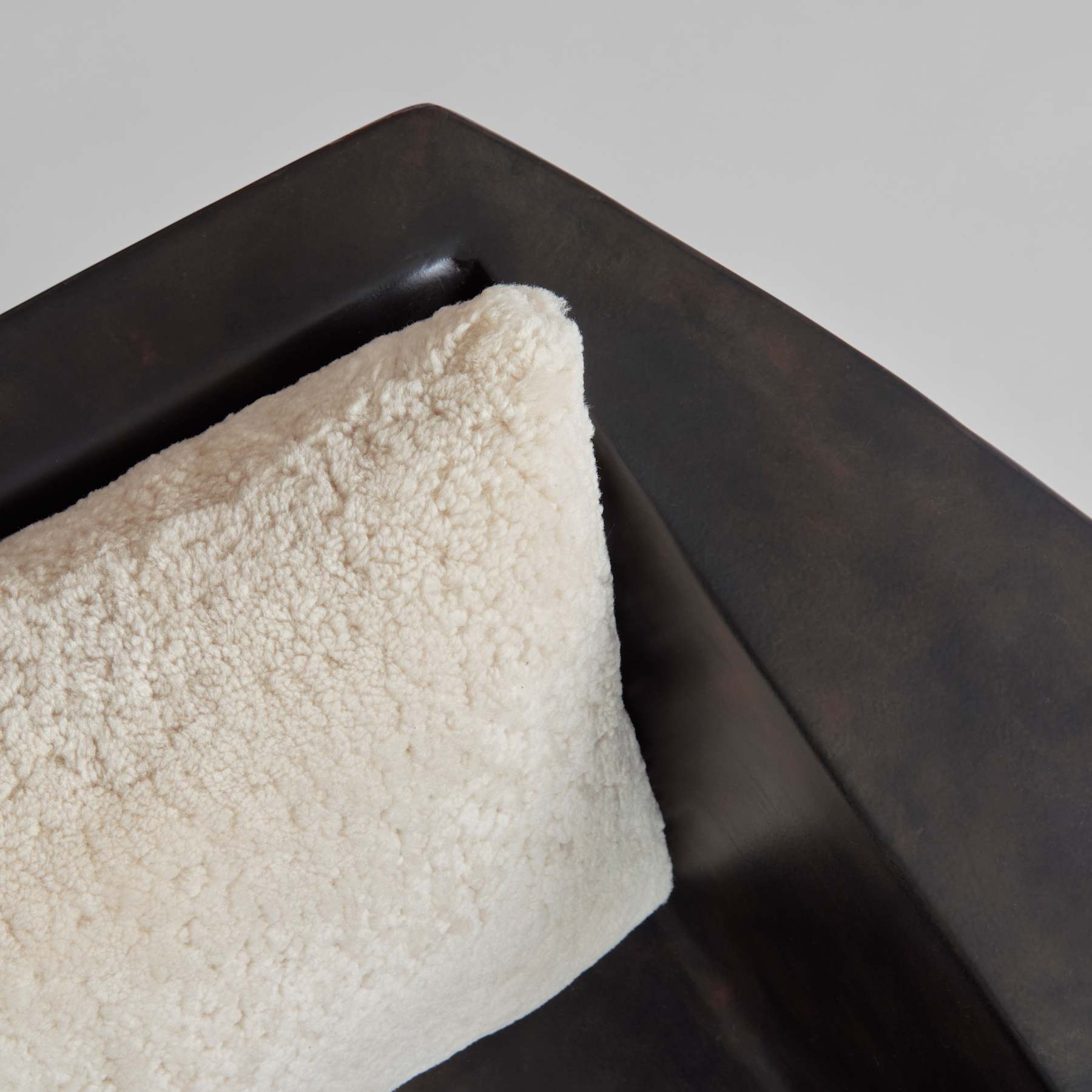 Makura Rectangular Cushion 11 - Sandshell Sheepskin*