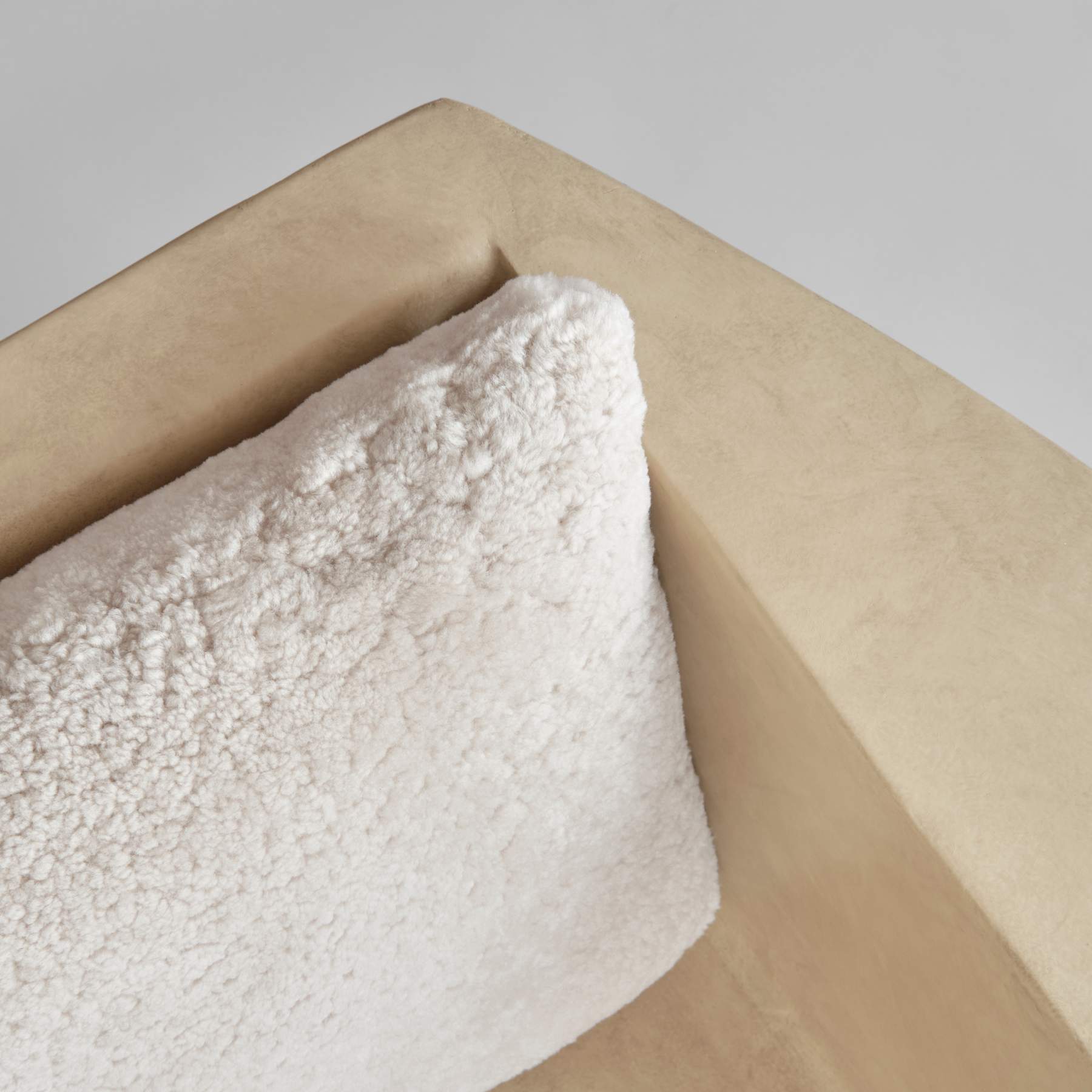 Makura Rectangular Cushion 11 - Sandshell Sheepskin*